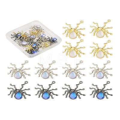 18Pcs 3 Colors Halloween Rack Plating Alloy Pendants FIND-TA0002-05-1