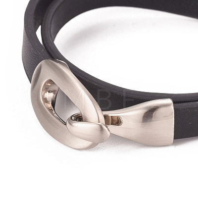 Imitation Leather Wrap Bracelets BJEW-G620-F03-1