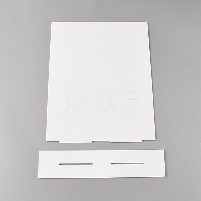 6Pcs Acrylic Blank Board Holder Stands ODIS-WH0038-275B-1