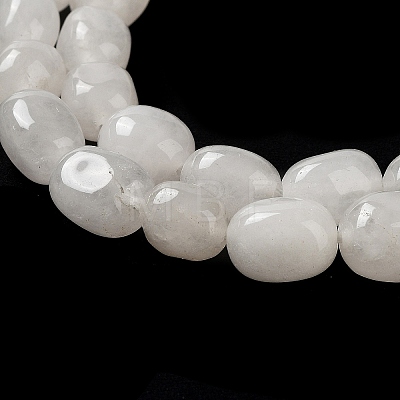 Natural White Jade Beads Strands G-E614-B01-08-1