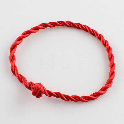 Braided Handmade Nylon Bracelet Cord BJEW-R257-01-1