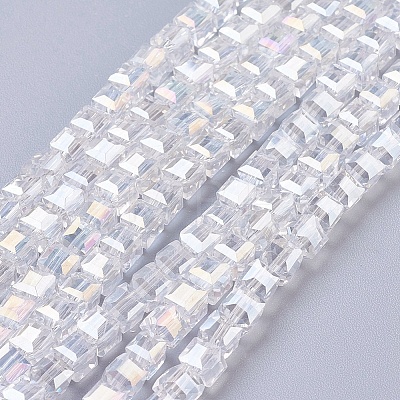 Electroplate Glass Beads Strands LS-EGLA-D018-4x4mm-01-1