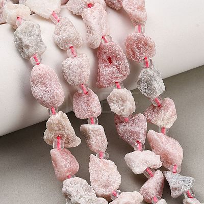 Raw Rough Natural Pink Tourmaline Beads Strands GG-CBA0B77-A12-01-1