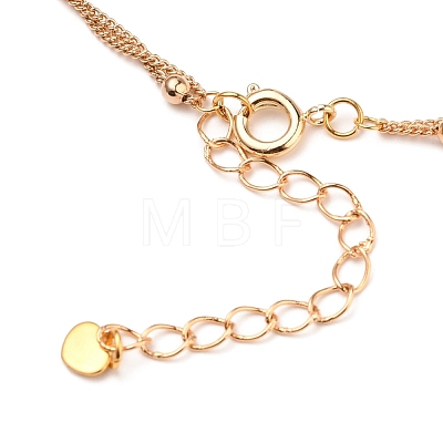 Brass Curb Chains Double Layer Anklets X-AJEW-AN00304-1