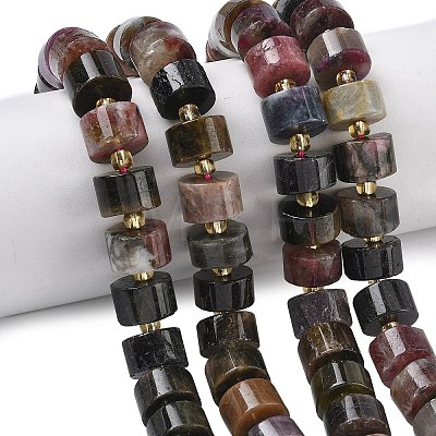 Natural Multicolor Tourmaline Beads Strands G-C270-I07-01-1