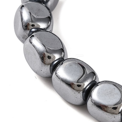 Cuboid Terahertz Stone Beaded Stretch Bracelets for Women Men BJEW-H590-01-1