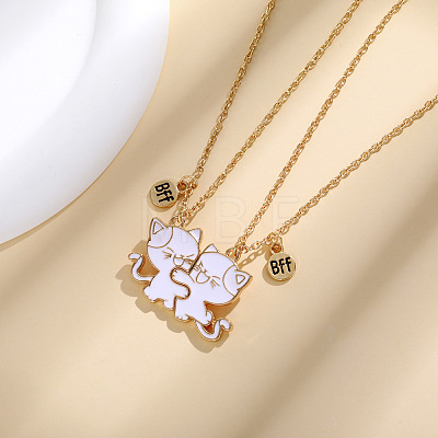 Alloy with Enamel Pendant Necklaces PW-WG800FB-01-1