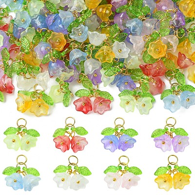 Glass Pendants PALLOY-YW00054-01-1