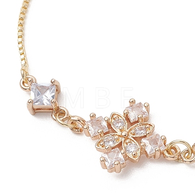 Adjustable Brass Slider Link Bracelets BJEW-JB13038-1
