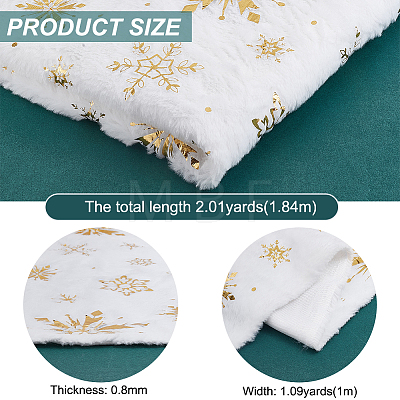 Soft Velvet Fabric with Snowflake Pattern Paillette DIY-WH0308-331-1