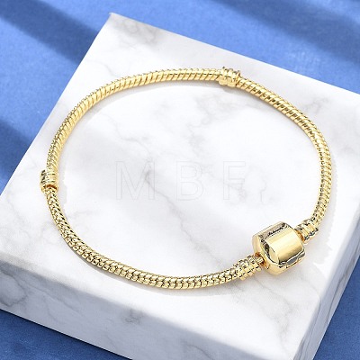 Brass Snake Chain Link Bracelets for Men Women BJEW-G736-06G-1