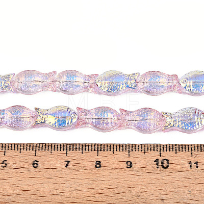 Transparency Electroplate Glass Beads Strands GLAA-T023-40A-05-1