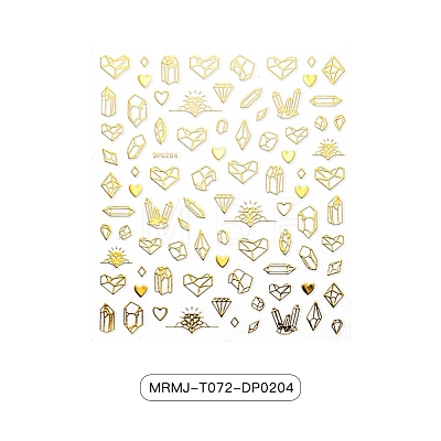 Hot Stamping 3D Watermark Slider Gel Nail Art Decals MRMJ-T072-DP0204-1