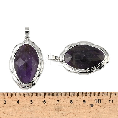 Natural & Synthetic Mixed Stone Faceted Pendants G-D102-02P-1