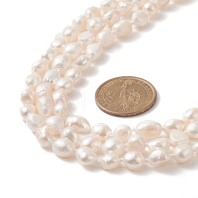 Natural Pearl Beaded 3 Layer Necklace for Women NJEW-JN04217-1