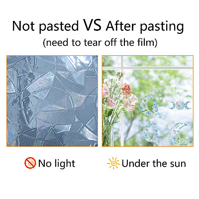 Waterproof PVC Colored Laser Stained Window Film Static Stickers DIY-WH0314-089-1
