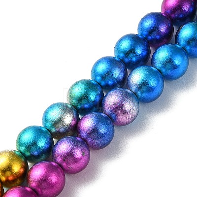 (Defective Closeout Sale) 3 Stands 3 Styles Electroplated Synthetic Non-magnetic Hematite Beads Strands G-XCP0001-08-1