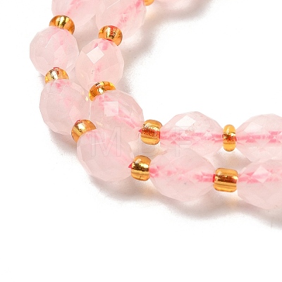 Natural Rose Quartz Beads Strands G-H297-C08-01-1