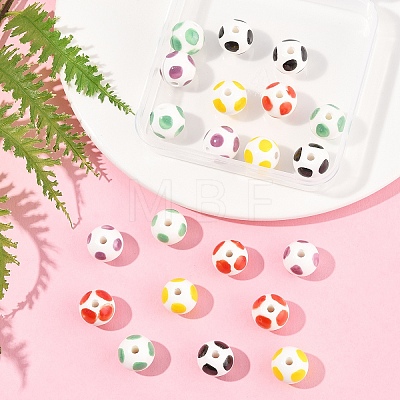 20Pcs 5 Colors Handmade Porcelain Beads PORC-FS0001-19-1