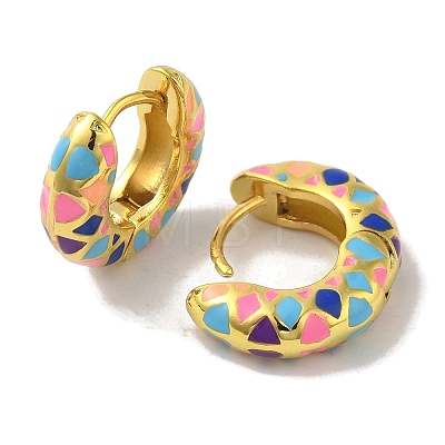 Brass Stud Earrings EJEW-R162-08G-1