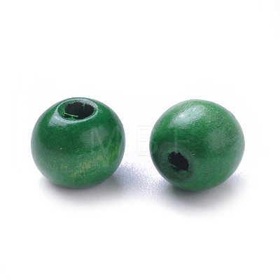 Dyed Natural Wood Beads X-WOOD-Q006-10mm-05-LF-1