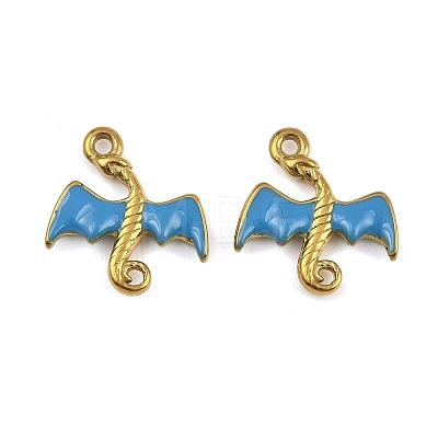 304 Stainless Steel Enamel Pendants STAS-G370-01G-02-1