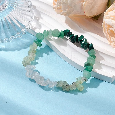 Gemstone Stretch Bracelet BJEW-JB11012-04-1