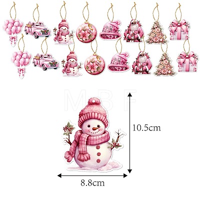 8Pcs Christmas Paper Pendant Decoration PW-WG07705-01-1