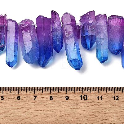 Two Tone Natural Quartz Crystal Beads Strands G-Z131-K01-04-1