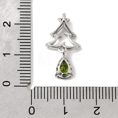 Brass Micro Pave Cubic Zirconia Pendants KK-L258-01P-C01-1