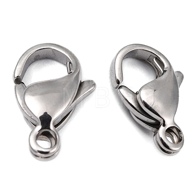 Polished 316 Surgical Stainless Steel Lobster Claw Clasps STAS-R072-12A-1