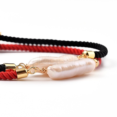 Adjustable Nylon Twisted Cord Slider Bracelets Sets BJEW-JB05322-1