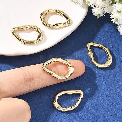 SHEGRACE Brass Spring Gate Rings XGRQ58793-761G-1