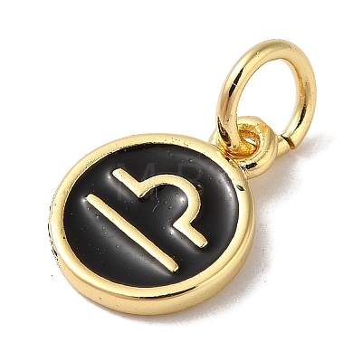 Real 18K Gold Plated Brass Enamel Charms KK-L216-001G-K01-1