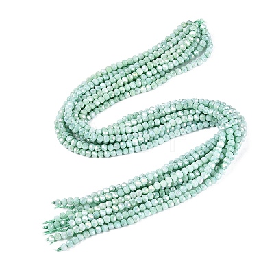 Anti-Tarnish Electroplate Glass Beads Strands EGLA-ZX010-4mm-11-1
