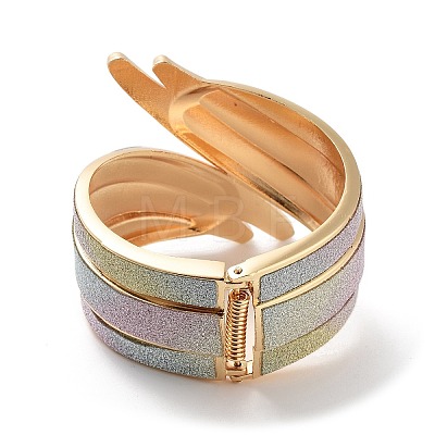 Sparkle Wings Wrap Alloy Cuff Bangles BJEW-C058-05G-01-1