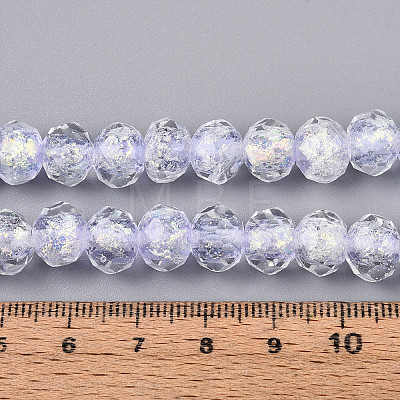 Handmade Foil Lampwork Beads Strands FOIL-T008-09C-1
