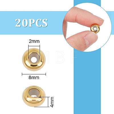 20Pcs Stainless Steel Beads STAS-UN0053-64-1
