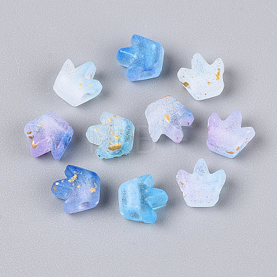 Frosted Transparent Acrylic Beads FACR-T009-01B-1