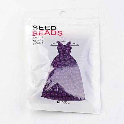 6/0 Baking Paint Glass Seed Beads X-SEED-S003-K13-1