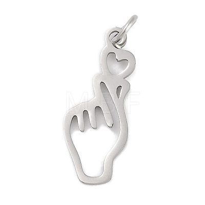 304 Stainless Steel Pendants STAS-R135-09P-1