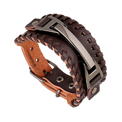 Braided Cowhide Bracelets FS-WG8B33A-02-1