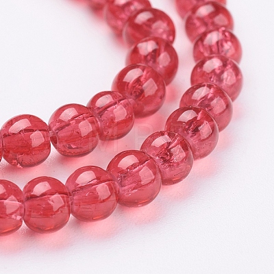 Spray Painted Crackle Glass Beads Strands LS-CCG-Q001-4mm-13-1