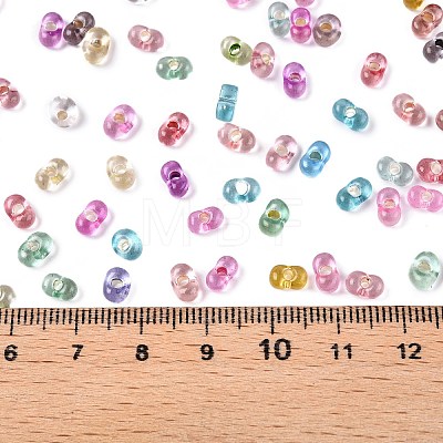 Baking Paint Transparent Glass Seed Beads SEED-N006-05-1