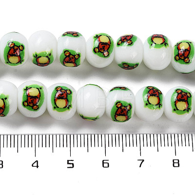 Printing Glass Beads for Necklaces Bracelets Making GLAA-B020-02A-04-1