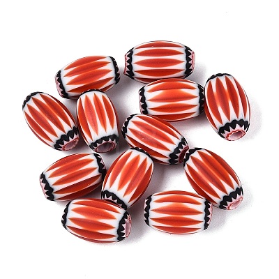 Handmade Millefiori Glass Barrel Beads LS-LA-N002-15A-1