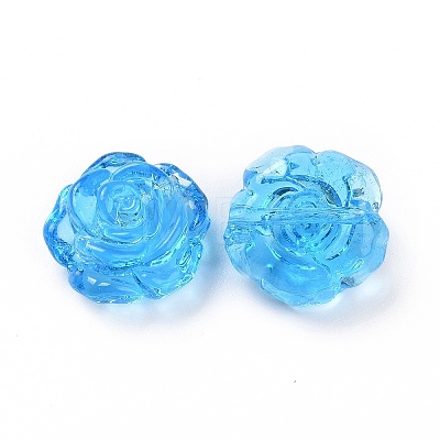 Handmade Lampwork Flower Beads X-LAMP-C004-05D-1