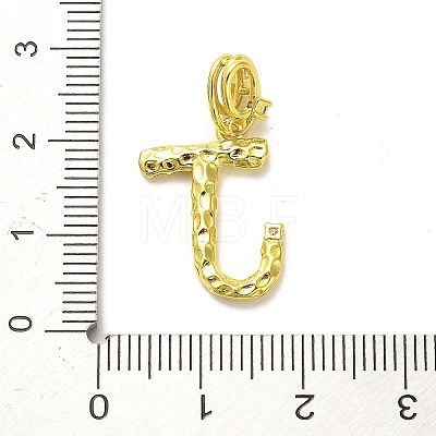 Rack Plating Brass Micro Pave Cubic Zirconia European Dangle Charms KK-L210-015G-J-1