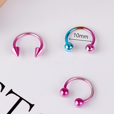 316L Stainless Steel Circular/Horseshoe Barbell Nose Rings WG0A548-10-1