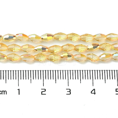 Transparent Electroplate Glass Beads Strands GLAA-K064-04A-HP01-1